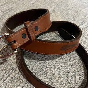 AA&E Leathercraft Mens Leather Belt Size 36 Brown‎ Mahi Mahi Bull Dolphin Belt